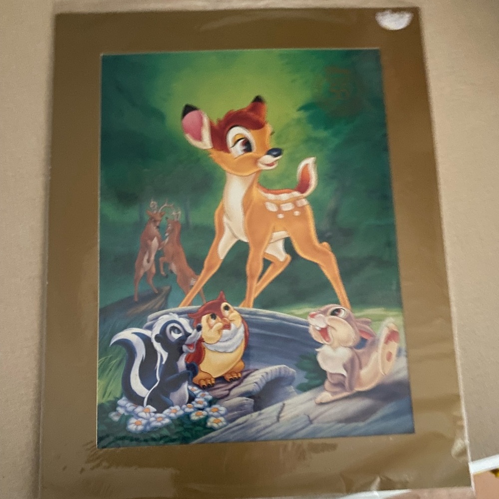 Collectible limited edition Bambi print from Disney. Sealed.